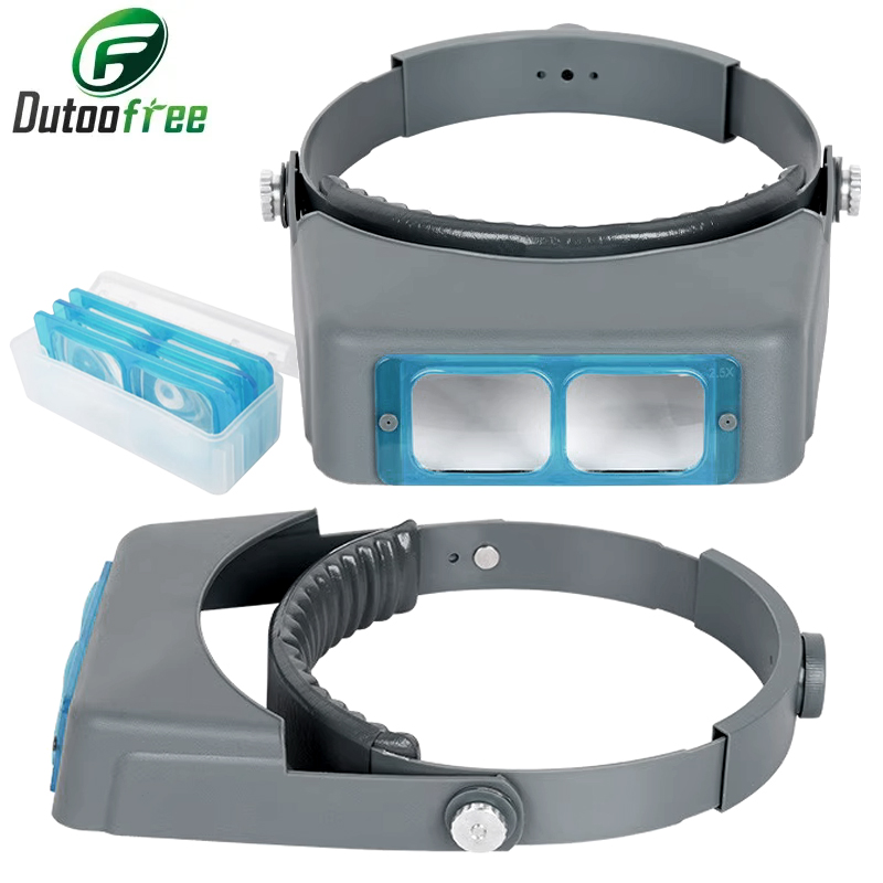 Electronics Repair Glasses - 1.5X2X2.5X3.5X Professional Head Wearing Magnifier Hands