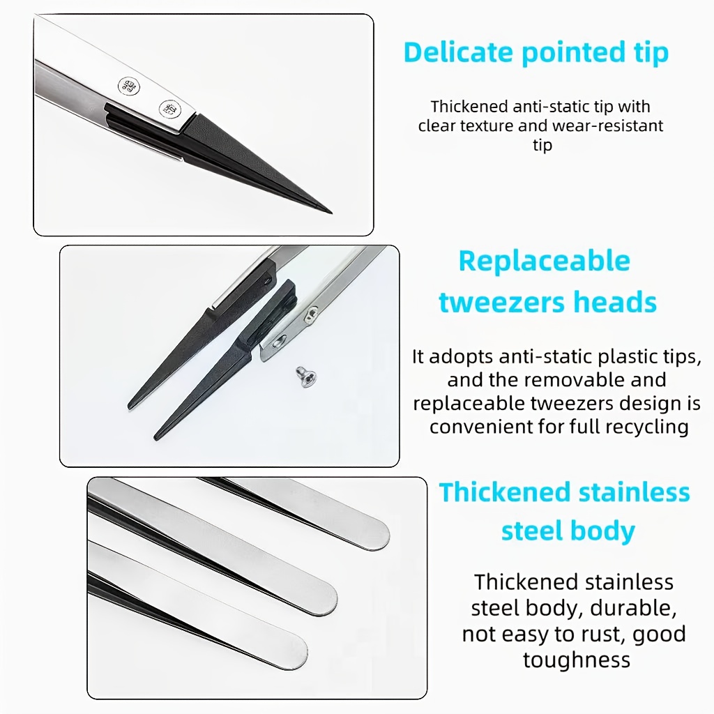 2pcs ESD-259 Anti-static Tweez - Electronics Repair Tools And Equipment recension och pris