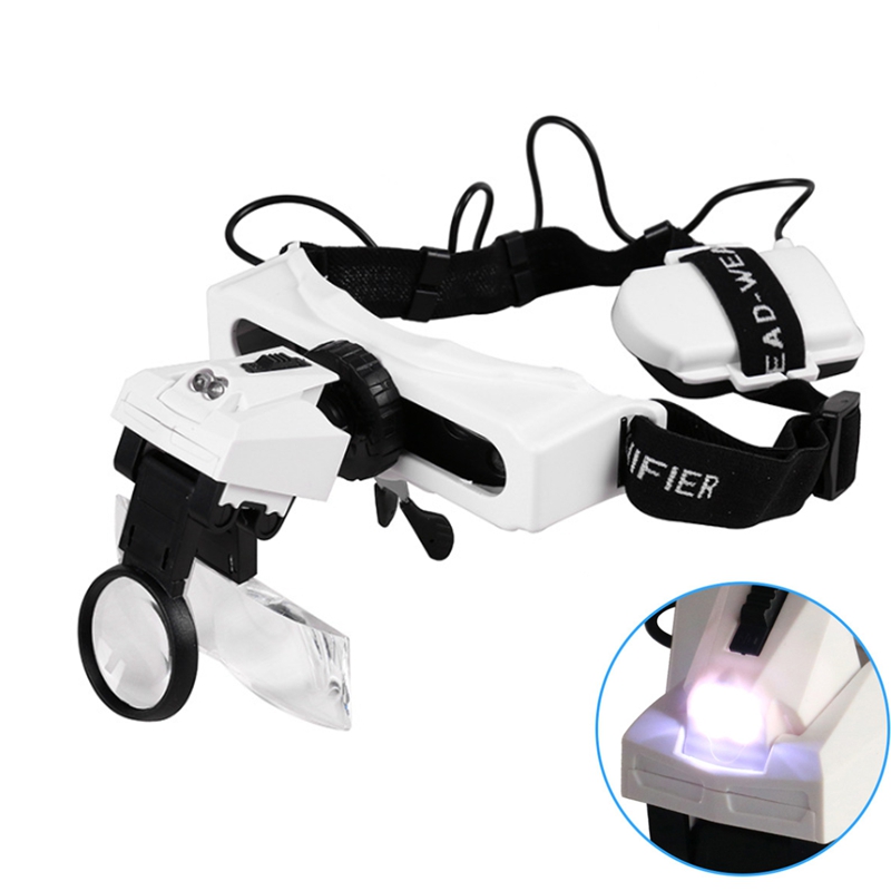 Illuminated Headband Magnifier - Electronics Repair Glasses recension och pris