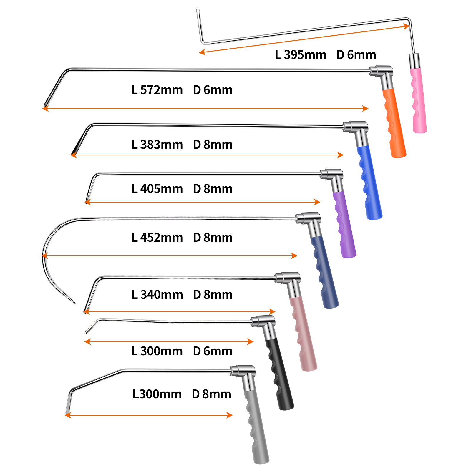 8PCS PDR Dent Repair Rod Set w - Electronics Repair Kit recension och pris