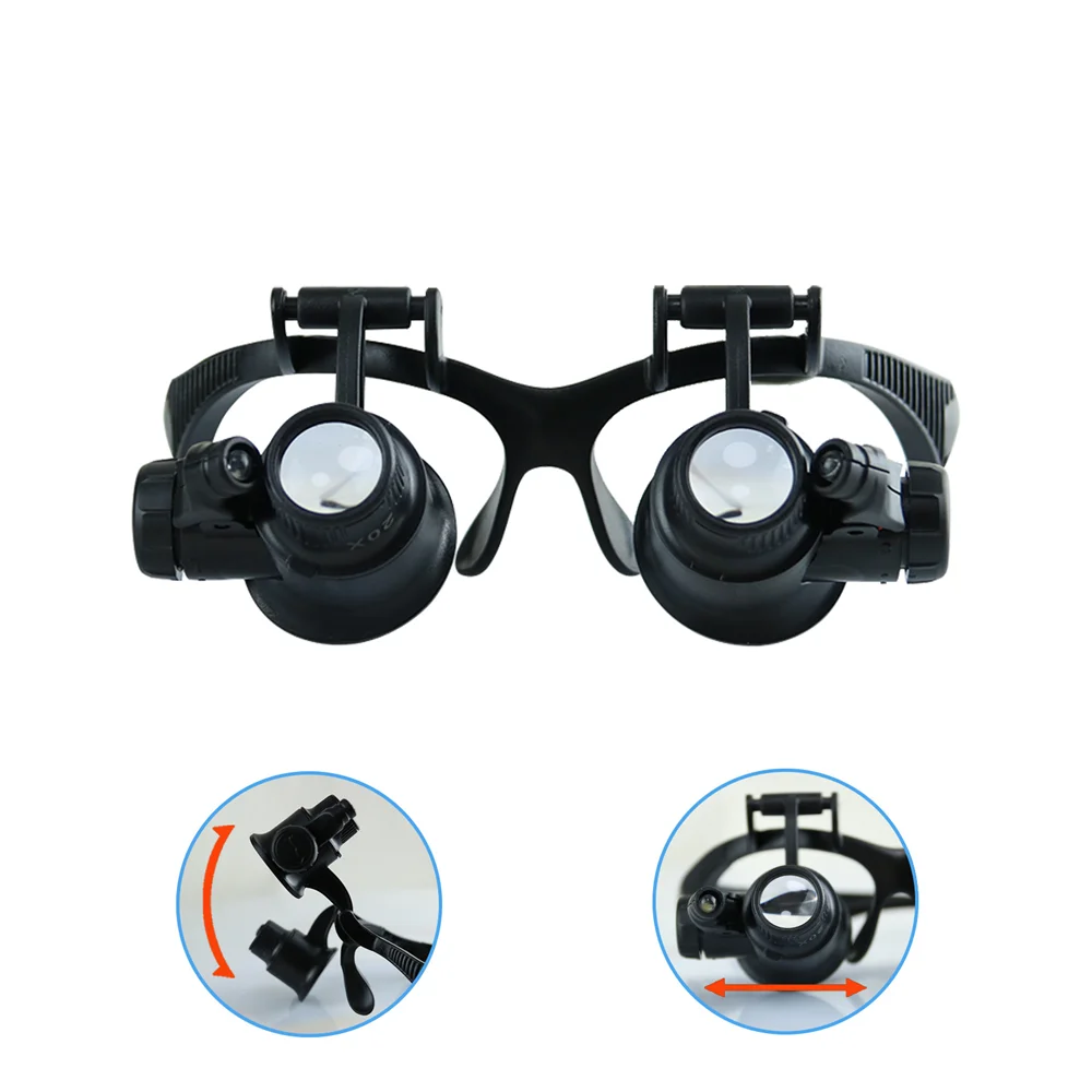 Headband Magnifier with 2 LED  - Electronics Repair Glasses recension och pris