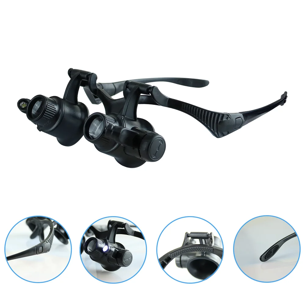 Headband Magnifier with 2 LED  - Electronics Repair Glasses recension och pris