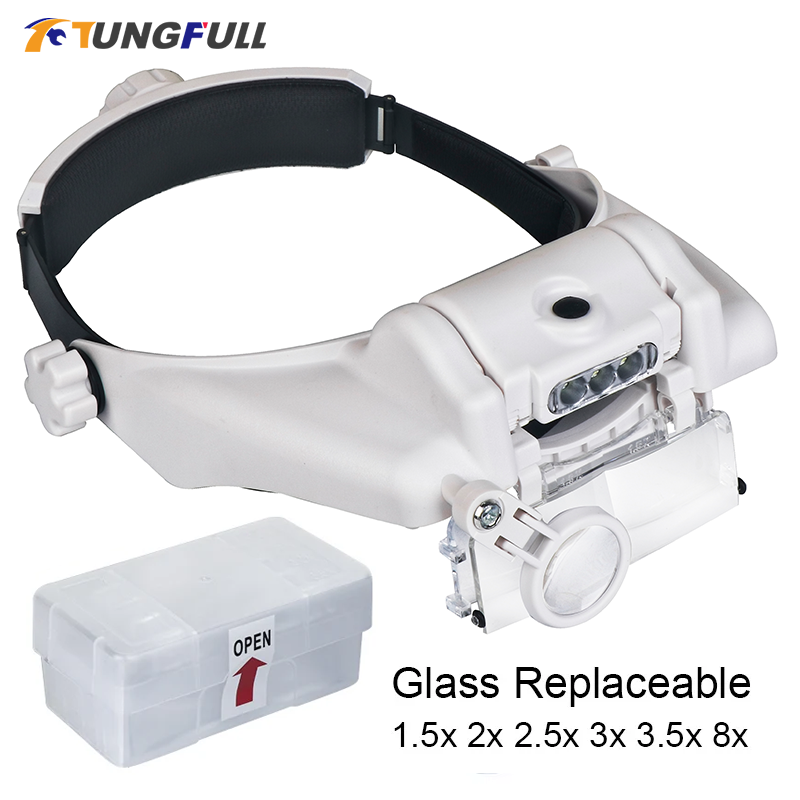 LED Headband Magnifier Profess - Electronics Repair Glasses recension och pris